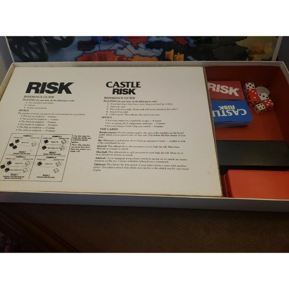 Vintage Risk & Castle Risk 2-in-1 Board Game Parker Brothers Complete 1990 - Picture 2 of 4